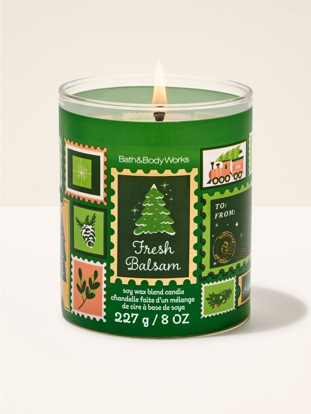 BBW Fresh Balsam Candle- Single Wick Bath & Body Works- New